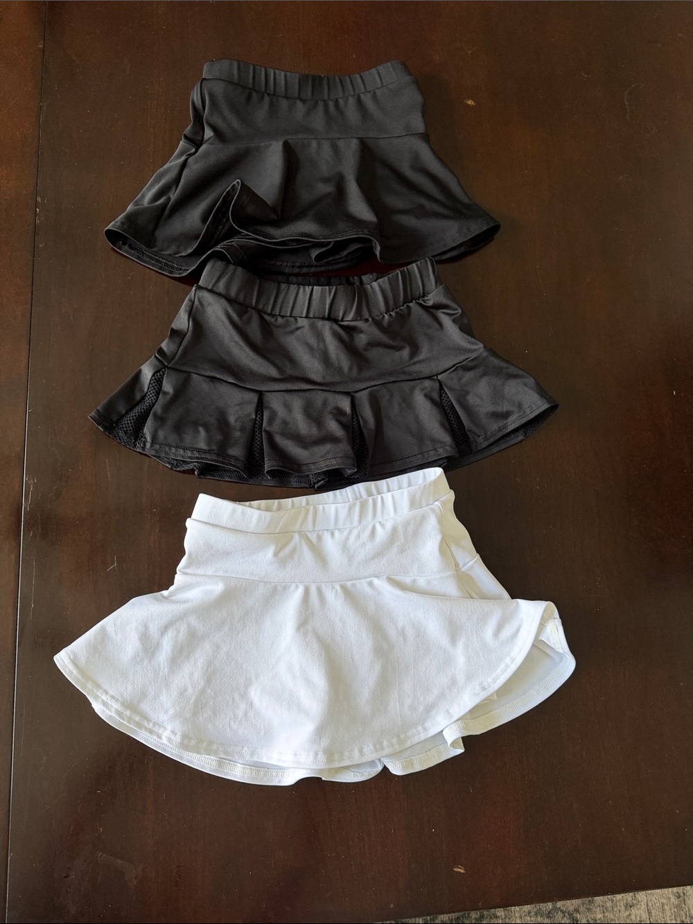 Varsity Athletic Skorts  - 2 Black + 1 White